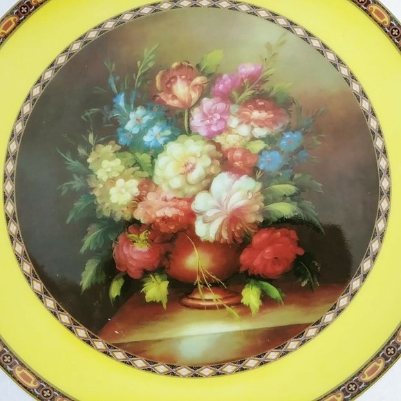 Decorative Plates Veronica Collection Formalites 2 Rose 1 Tulipe 1 Pivoine 8" - Picture 6 of 12